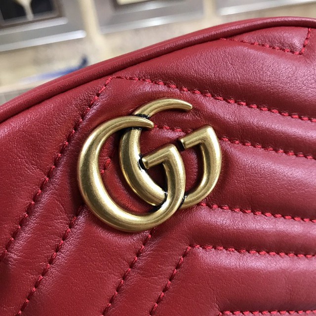 Gucci腰包 476434 GUCCI古馳GG Marmont系列 DSVRT 女士腰包  gqy2565